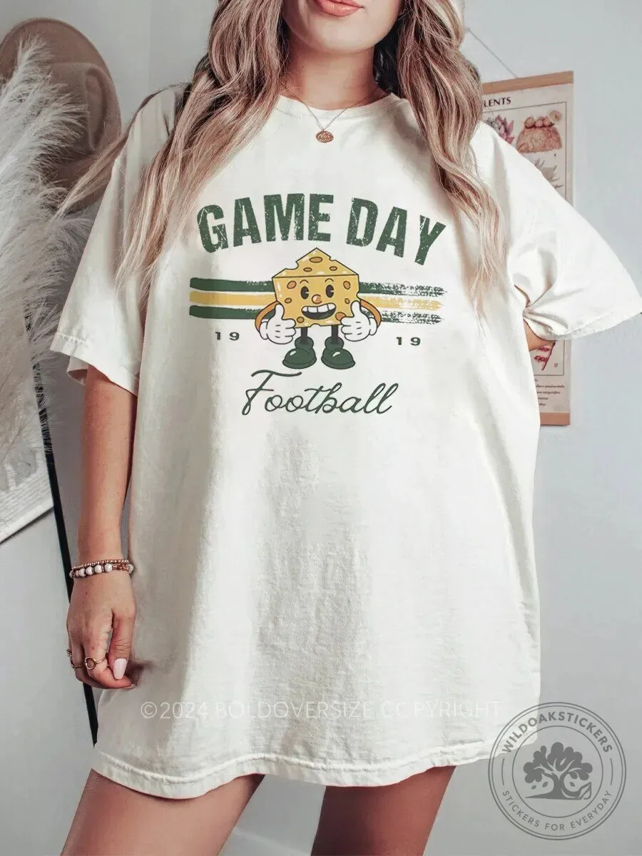 Green Bay Packers Game Day Football Cheesehead Vintage T-Shirt