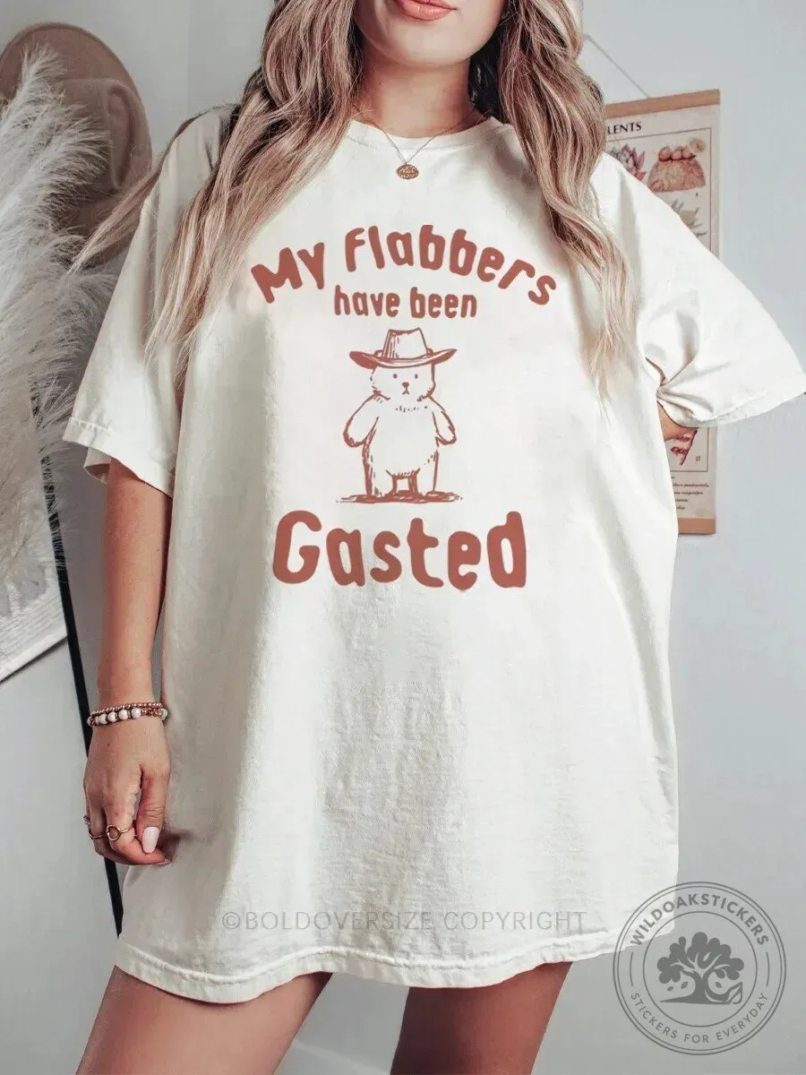 My Flabbers Have Been Gasted Funny Cowboy Bunny T-Shirt
