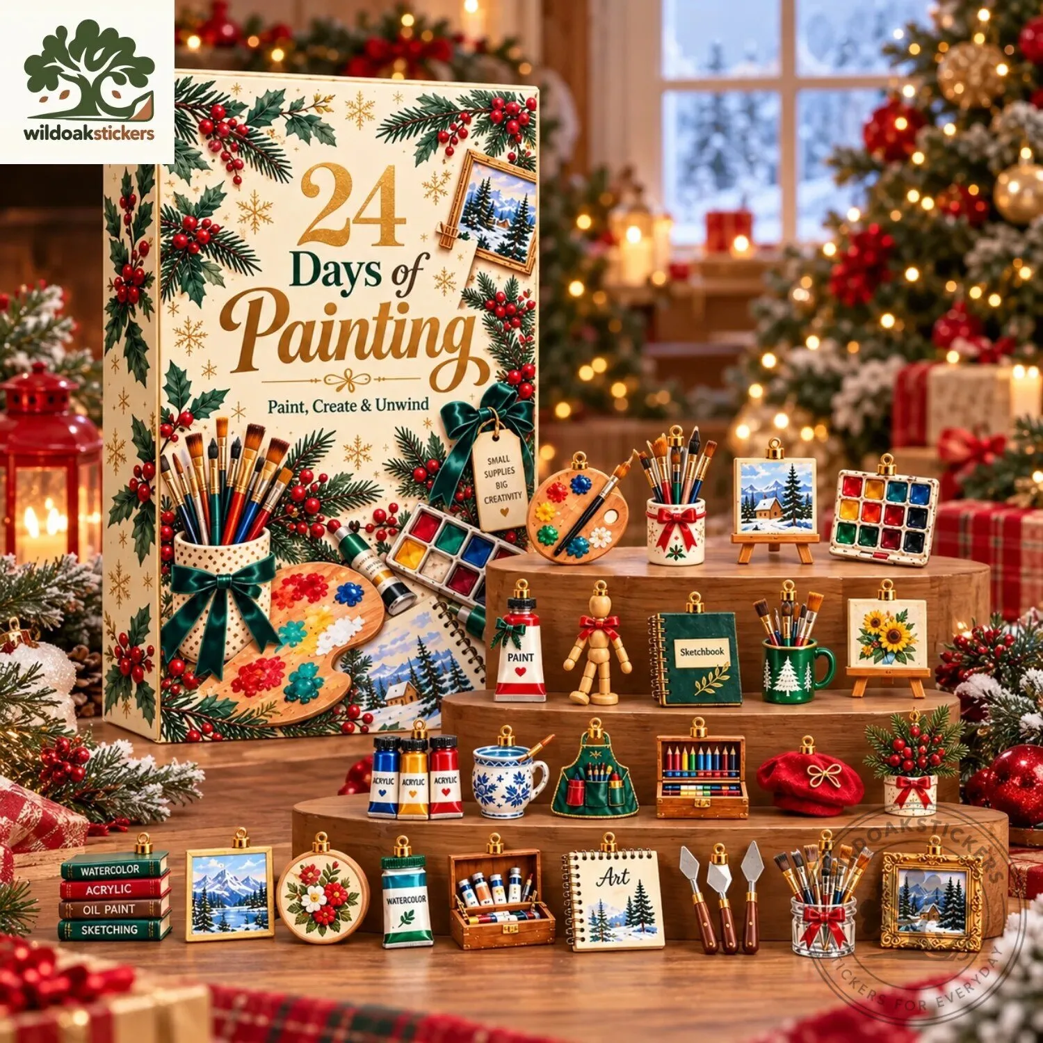 24 Days Of Painting Advent Calendar 24 Days Painting Advent Calendar – image 2 of 2
