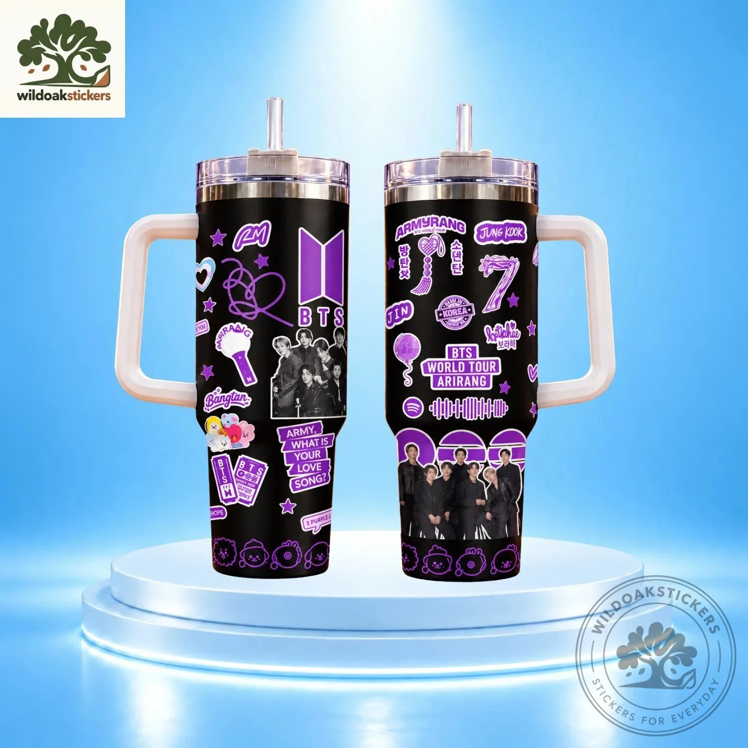 BTS World Tour Arirang Purple Insulated Tumbler