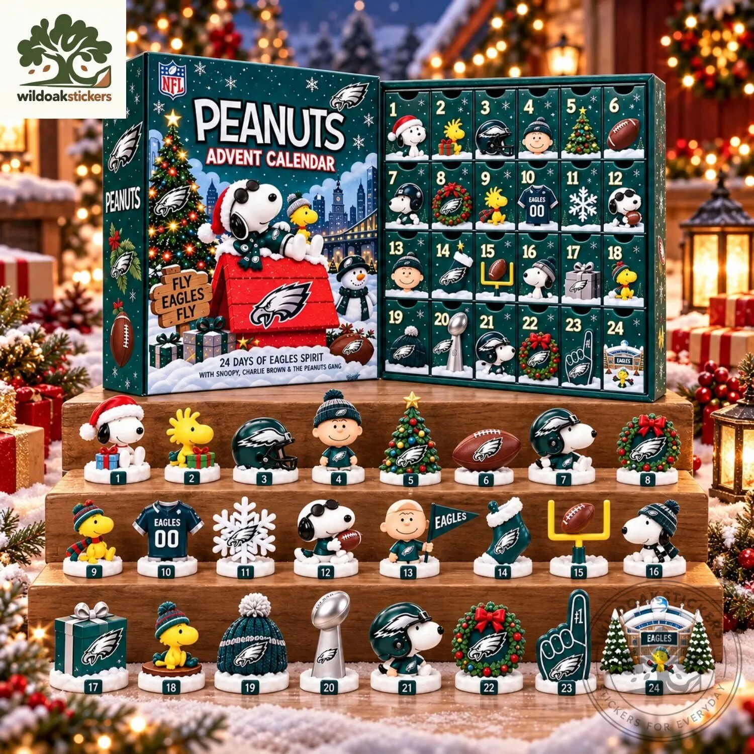 Peanuts Snoopy NFL Philadelphia Eagles Advent Calendar 3 Peanuts Snoopy NFL Philadelphia Eagles Advent Calendar