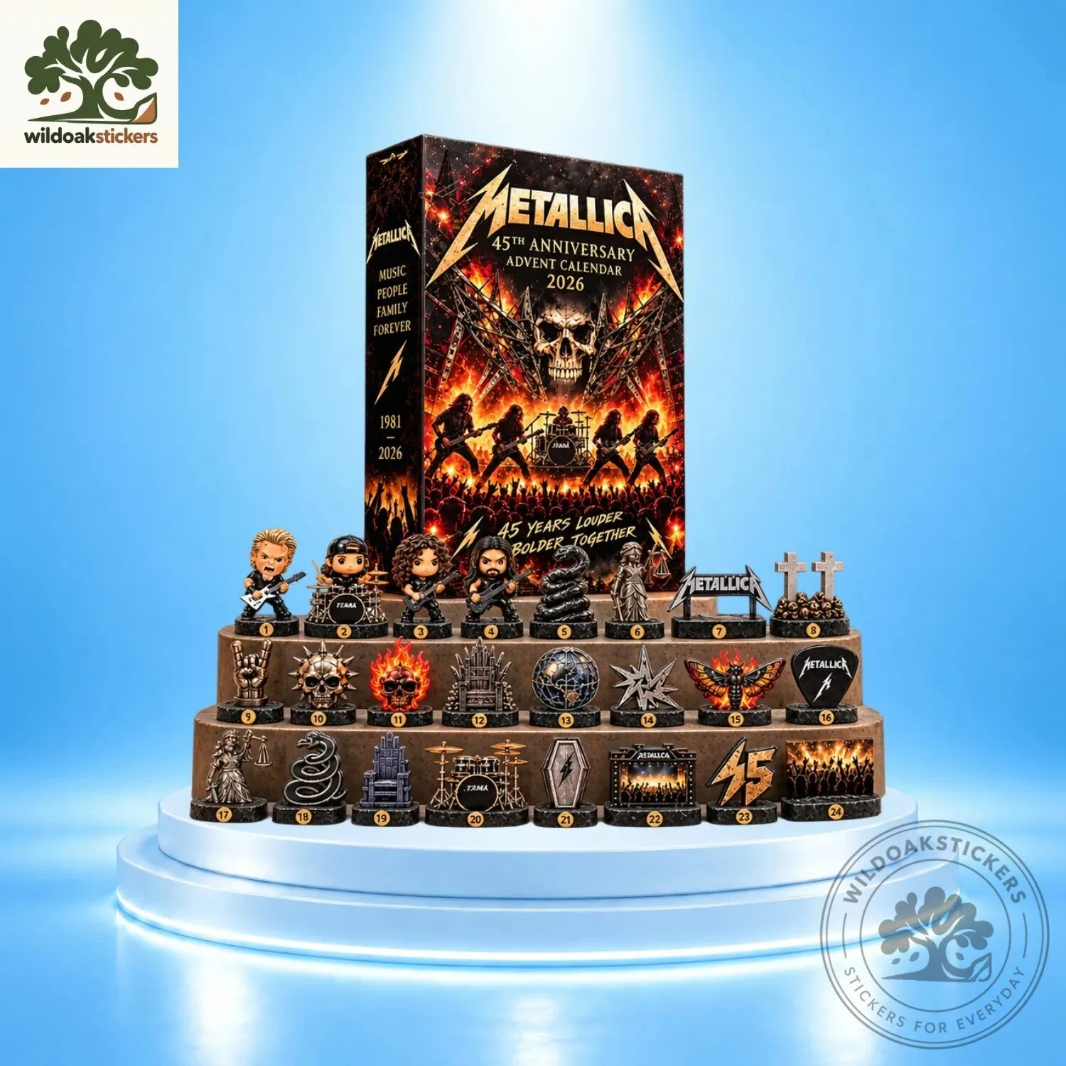 Metallica Heavy Metal Band 45th Anniversary Advent Calendar